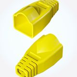 DTECH RJ45 Strain Relief Boot  – Yellow – PK50