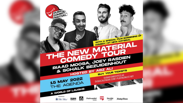 Come laugh with The New Material Comedy Tour on May 15 in Dubai