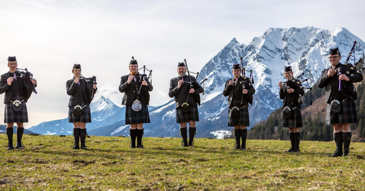 Pipe Band aus Wien, spielen Auftritte in ganz Österreich!