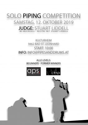 Dudelsack Wettbewerb (Competition) Oktober 2019 in Österreich, Kärnten mit Stuart Liddell als Judge