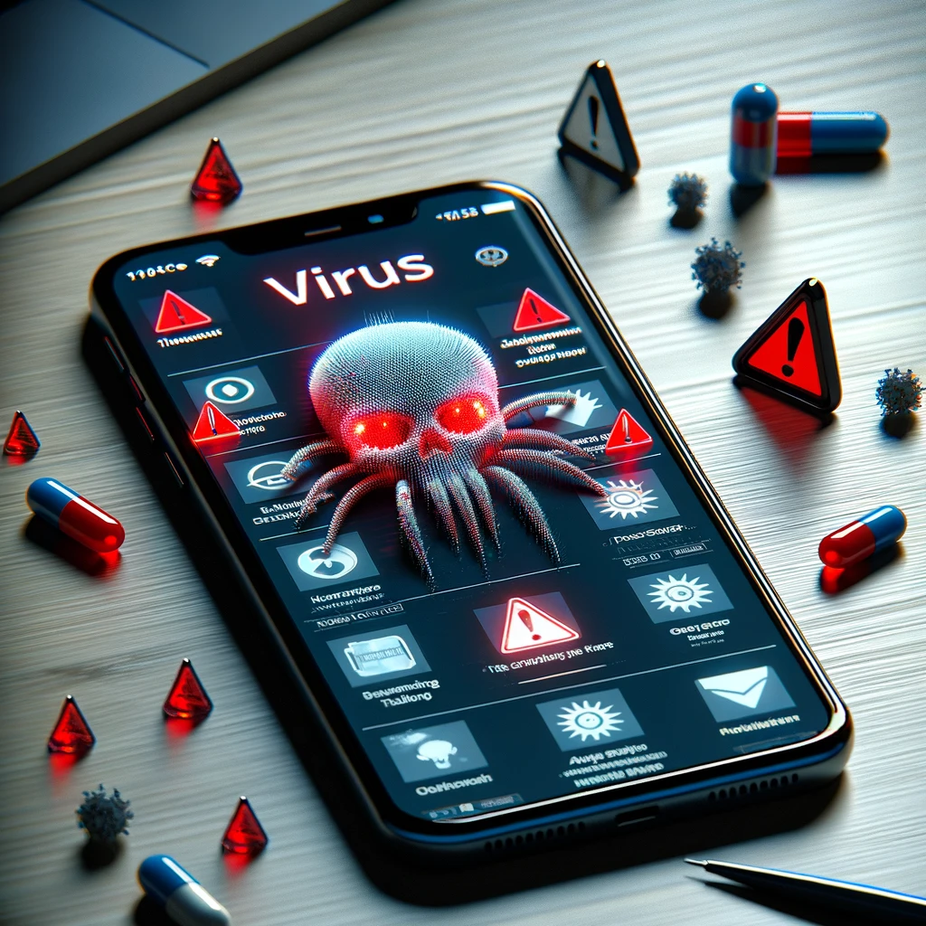 Android-telefon med virus
