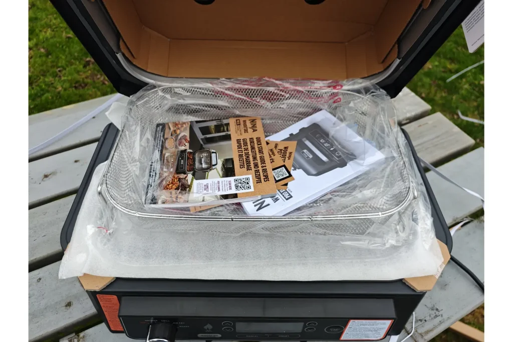 Ninja Woodfire Pro XL indhold i kassen
