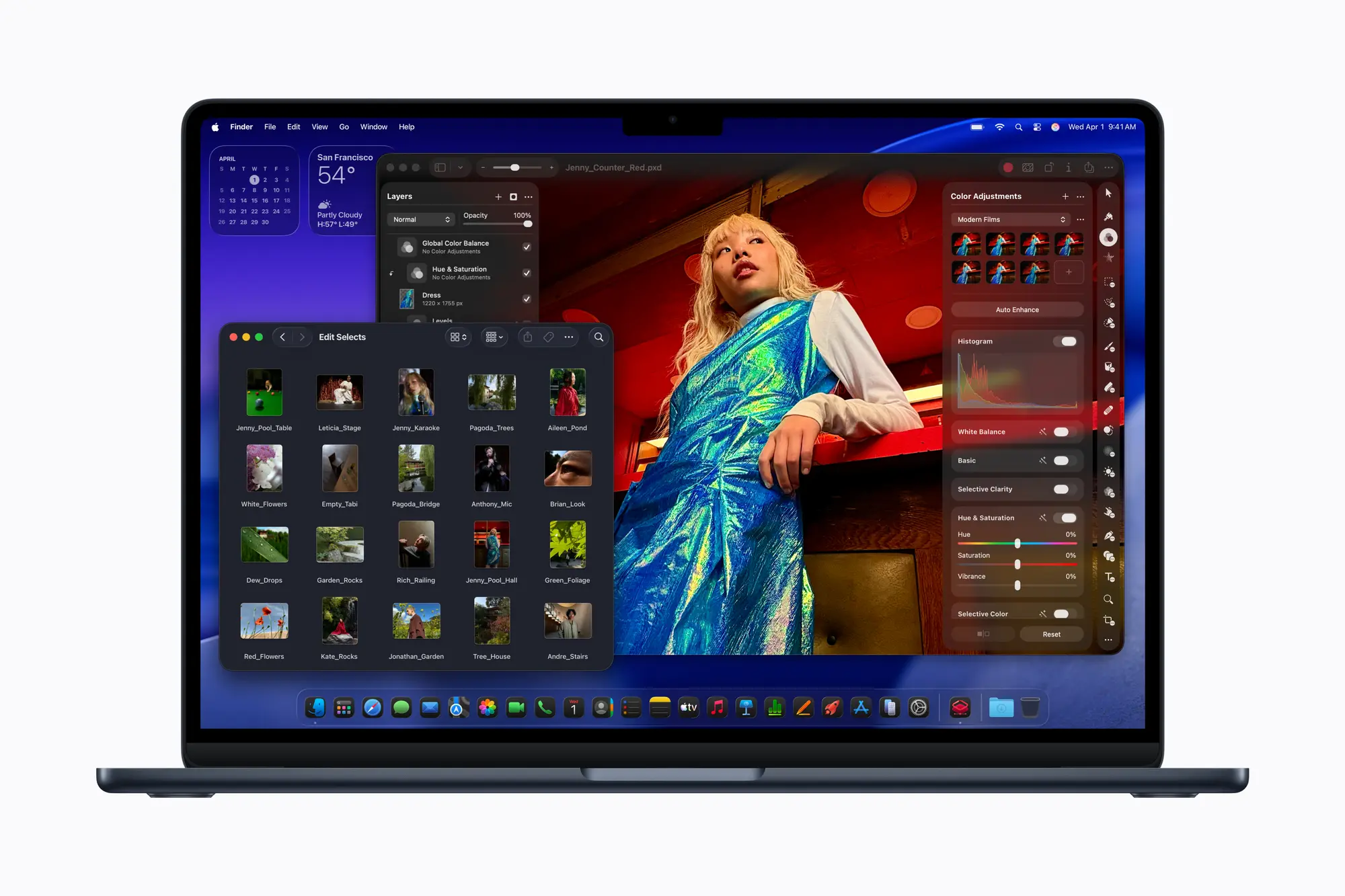 Apple-MacBook-Air-Pixelmator-Pro-and-Finder-with-Photos bærbar pc