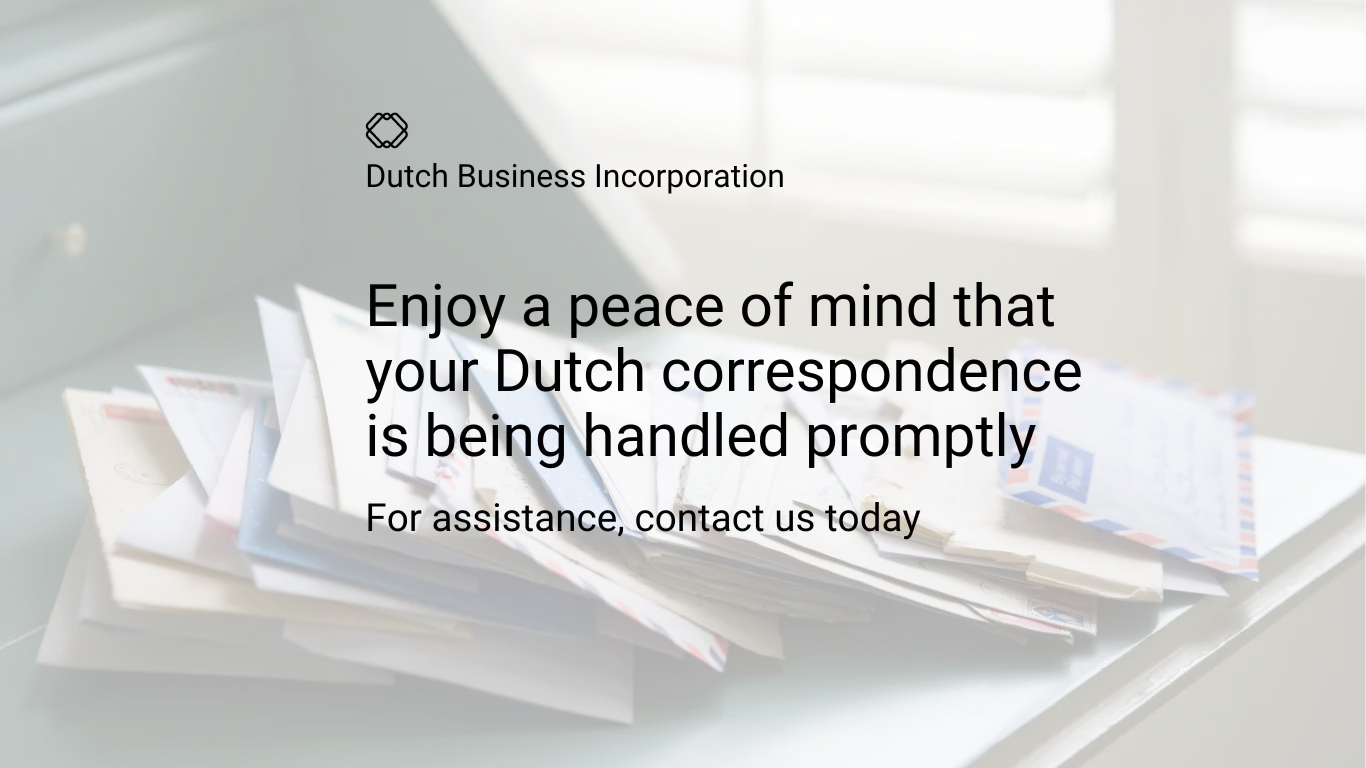Dealing with incoming correspondence for a dutch company