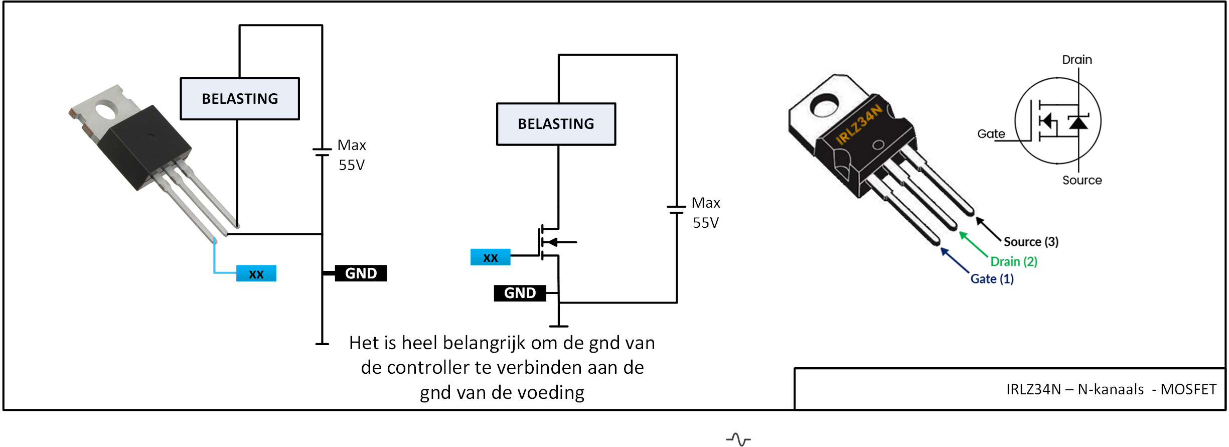 10 Pièces Transistors IRLZ34N / IRLZ44N TO-220 - Régulateurs De Tension MOSFET