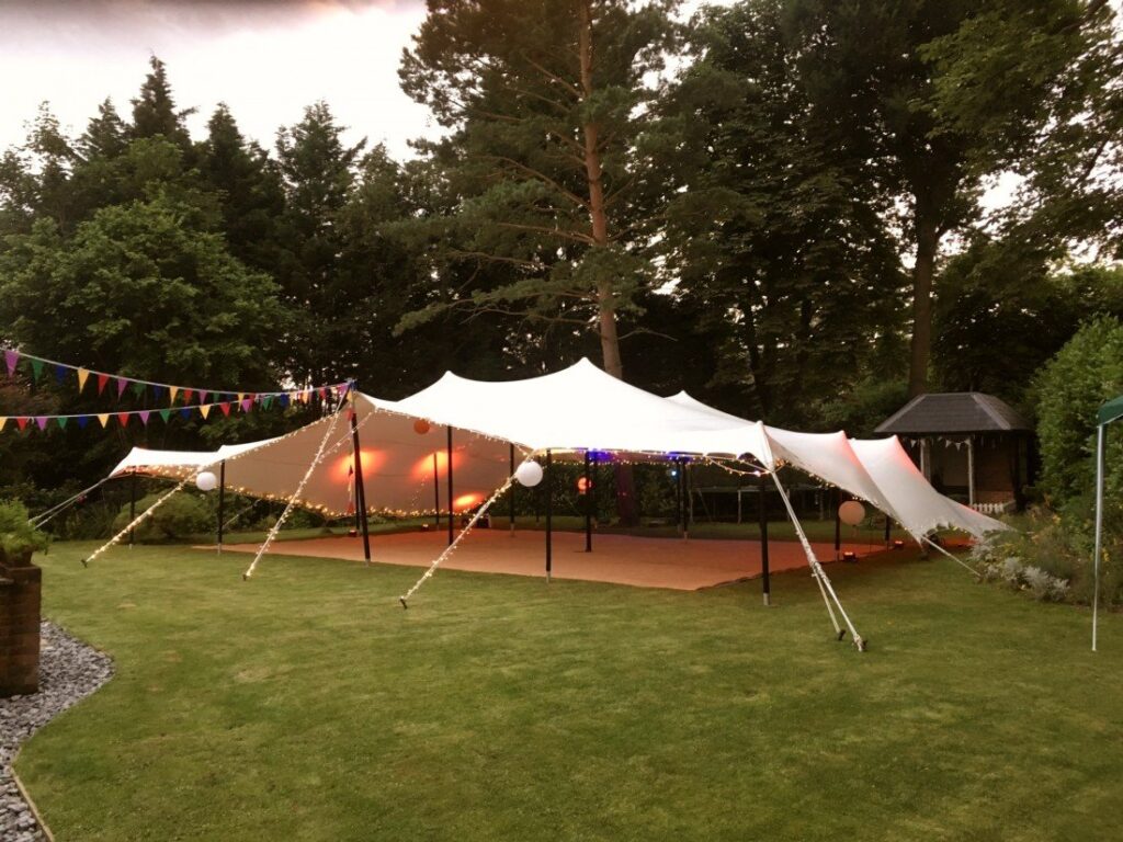 great party marquee set up for a birthday celebration