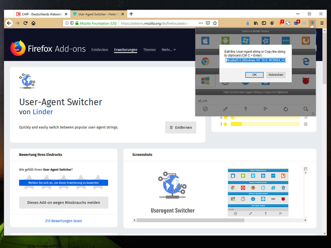 Agent switcher chrome