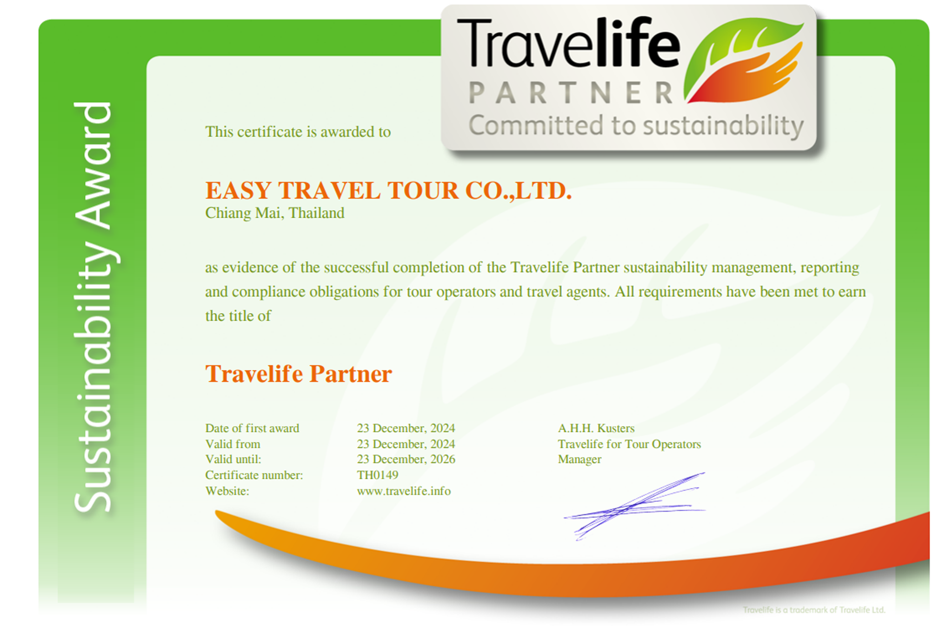 certificazione travelife