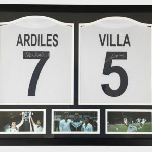 Ardiles and Villa Framed Signed Shirts