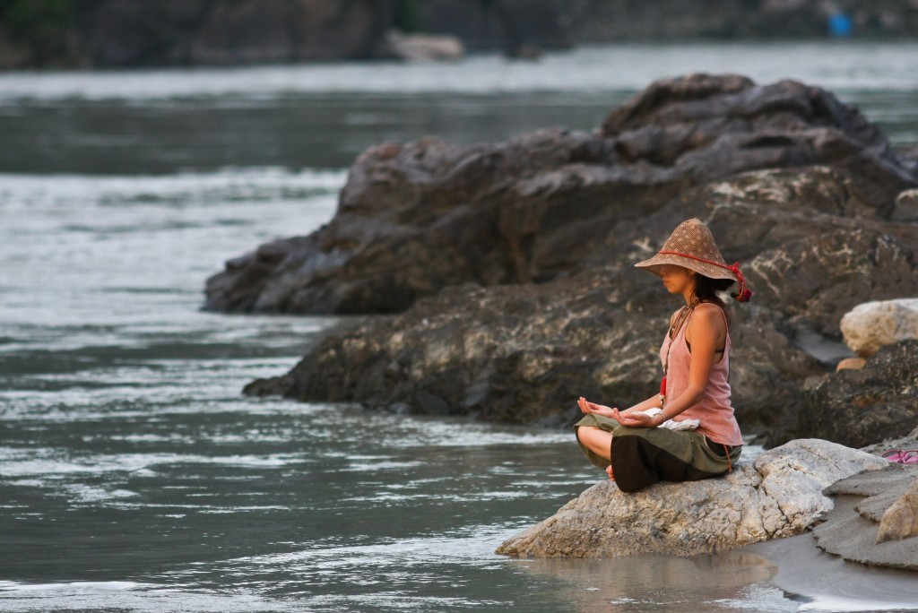 Meditation on the banks of Ganga: Rishikesh
