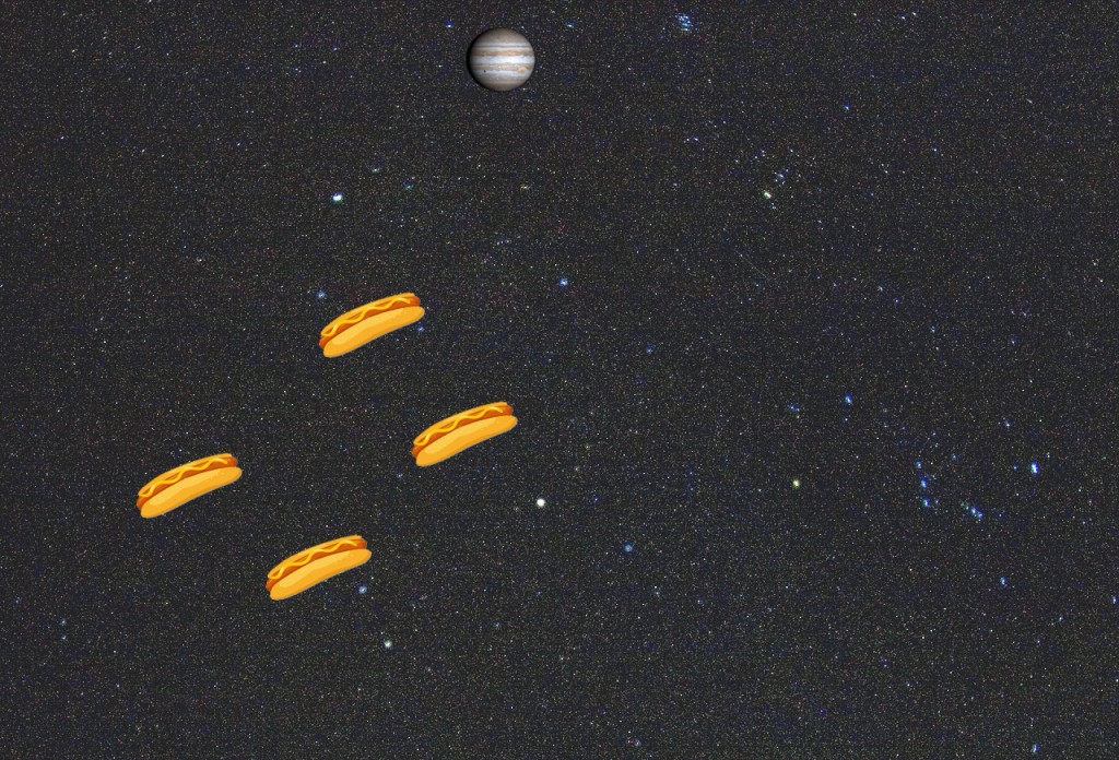 hotdogs in space