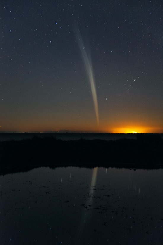 Komeet Lovejoy, eind 2011. Krijgen we dit spektakel dit jaar bij ons te zien?  Foto: NASA (Colin Legg)