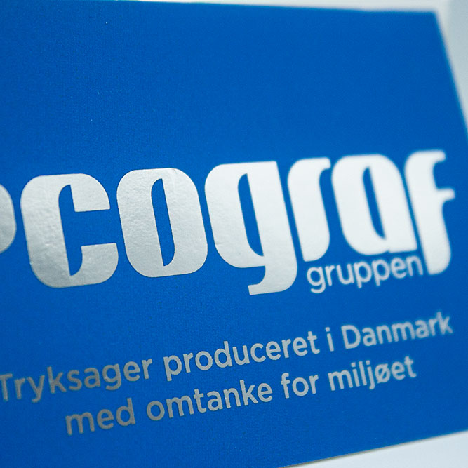 ecograf visitkort med metalfolie - detaljer