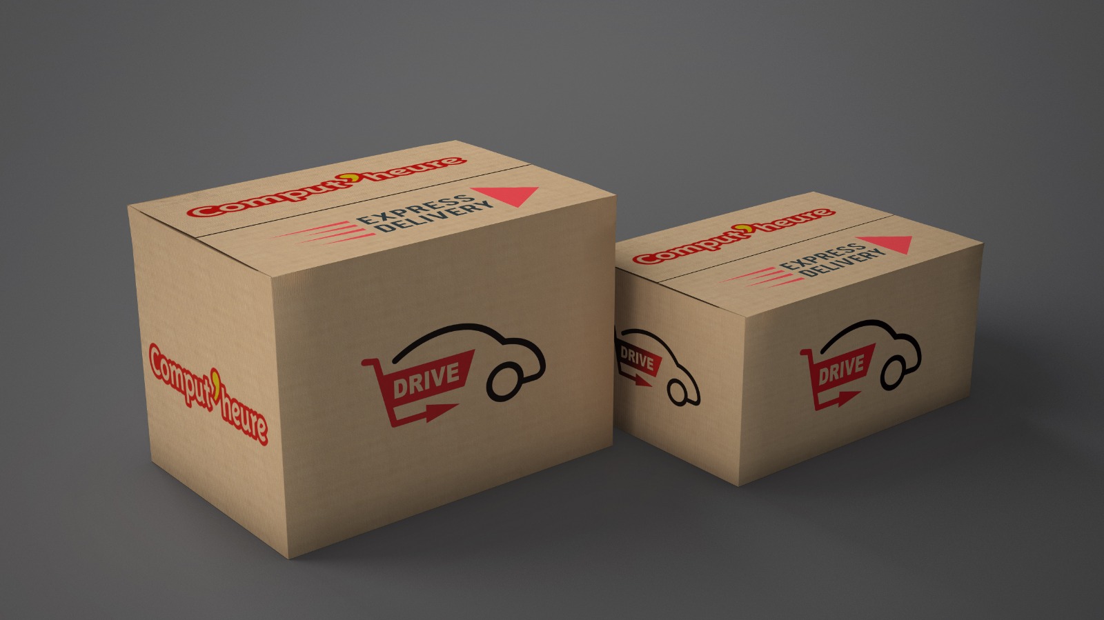 Cartons de livraison Express Delivery et Drive