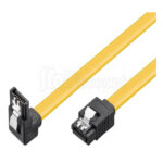 Nappe S-ATA Goobay 0,50m Coudé Droit (Jaune)