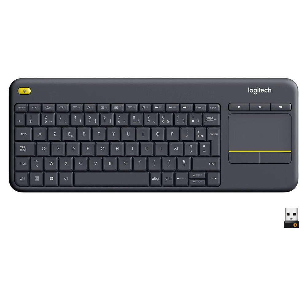 Clavier sans fil Logitech K400 Plus Wireless Touch (Noir)