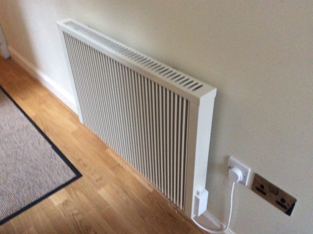 A German chamotte clay core heater utilising the wireless control option.