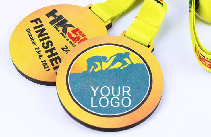 custom wood medals