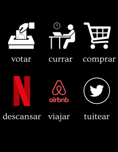 ¿A quién vas a votar el 23J? - Página 15 Votar-currar-comprar-descansar-viajar-tuitear-233x300