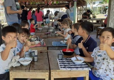 Students at meal time