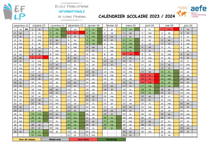 calendrier EFLP 23-24
