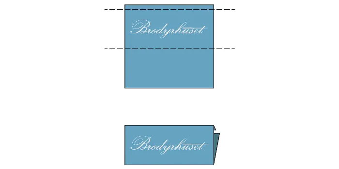 Diagram på vikning som heter Manhattan-fold.