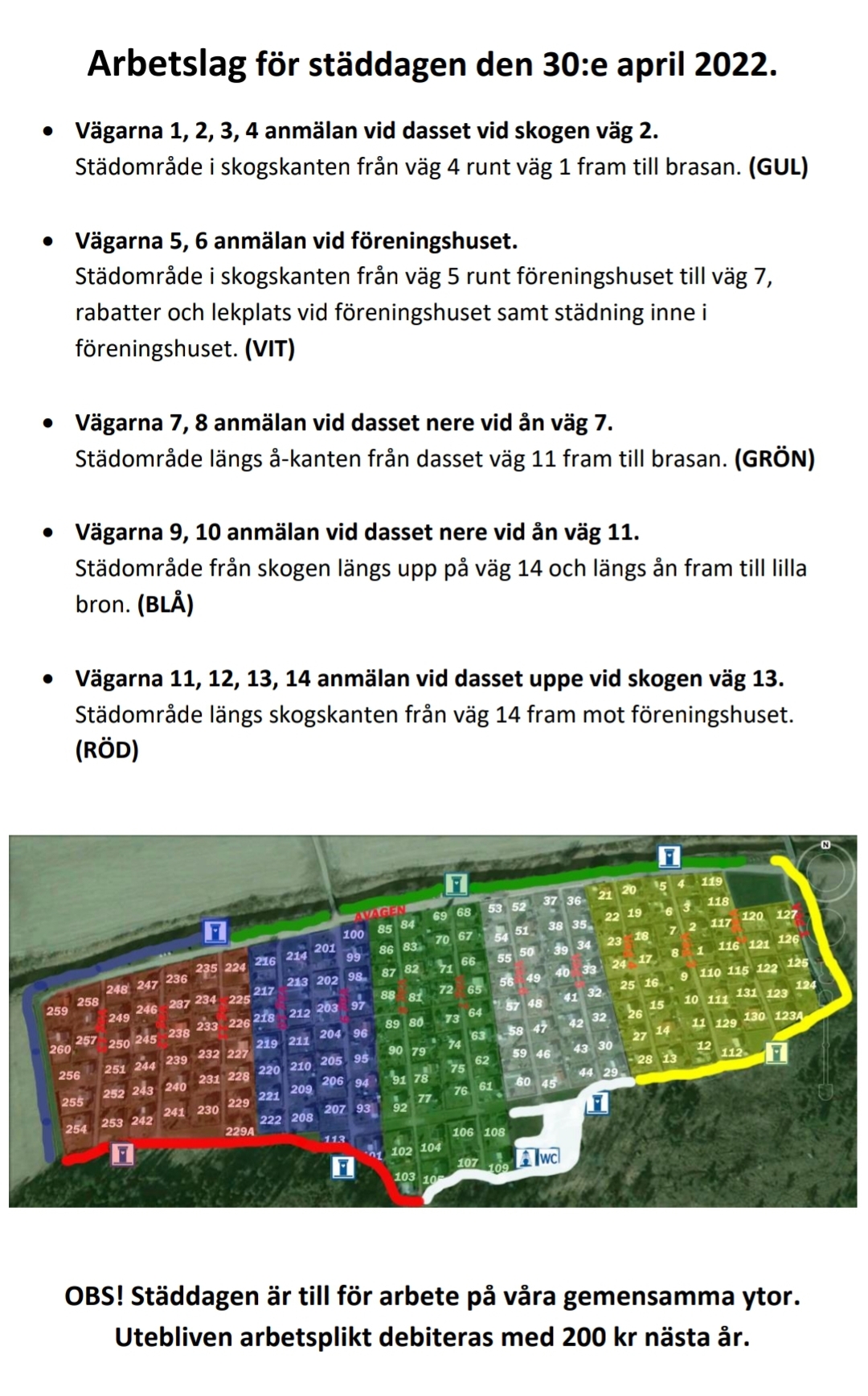 Arbetslag för städdagen 30/4