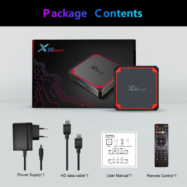 X96MINI Android 9.0 2+16G 4K Quad Core TV BOX WLAN HDMI2.0 3D Media Streamer DE 