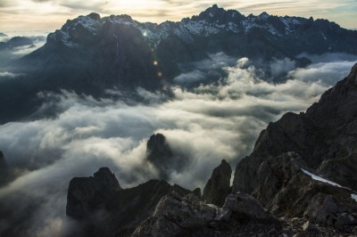 Las nubes se forman sobre el Cares