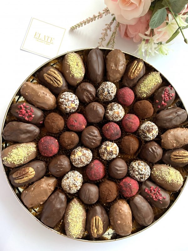 bespoke chocolate dates tray