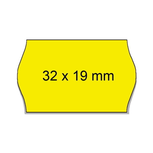 Prismærker 32x19mm gul