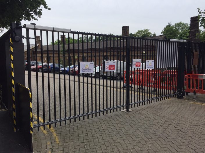 Commercial gate installation