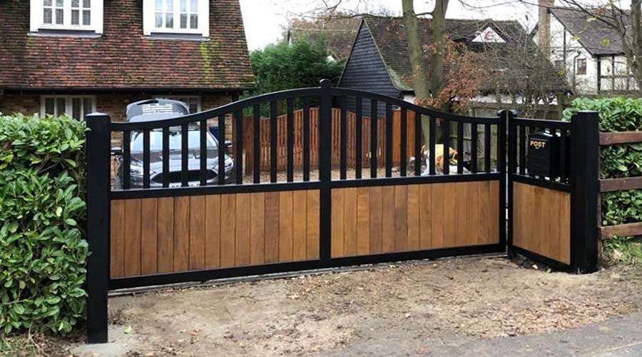 motorized sliding gate wood