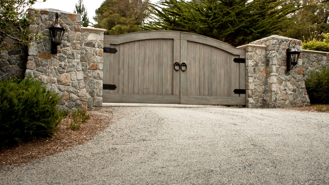 Existing wooden gates