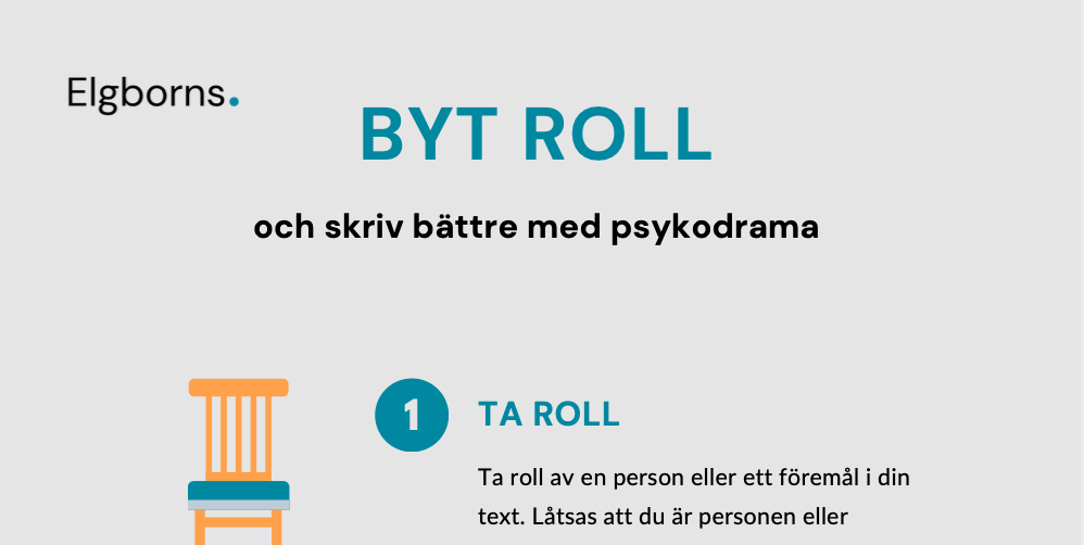 Visar en del av filen Byt roll och skriv bättre med psykodrama som du laddar ned genom att klicka på bilden.