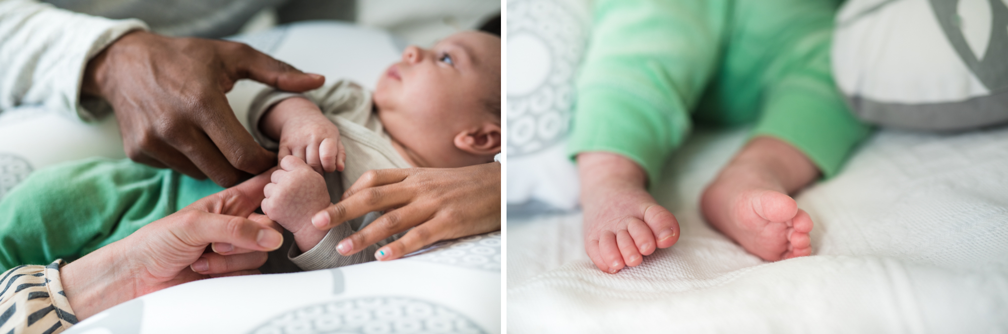 Bebisfotografering - Fotografering hemma hos en familj i Stockholm