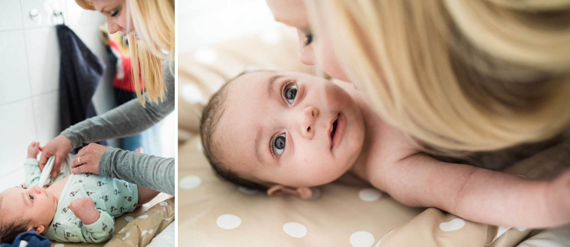 Bebisfotografering - Fotografering hemma hos en familj i Stockholm