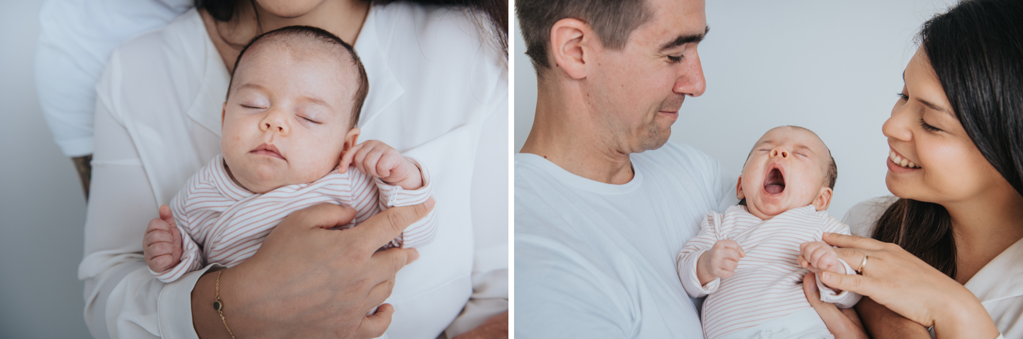 Familjefotografering i studion med Olivia