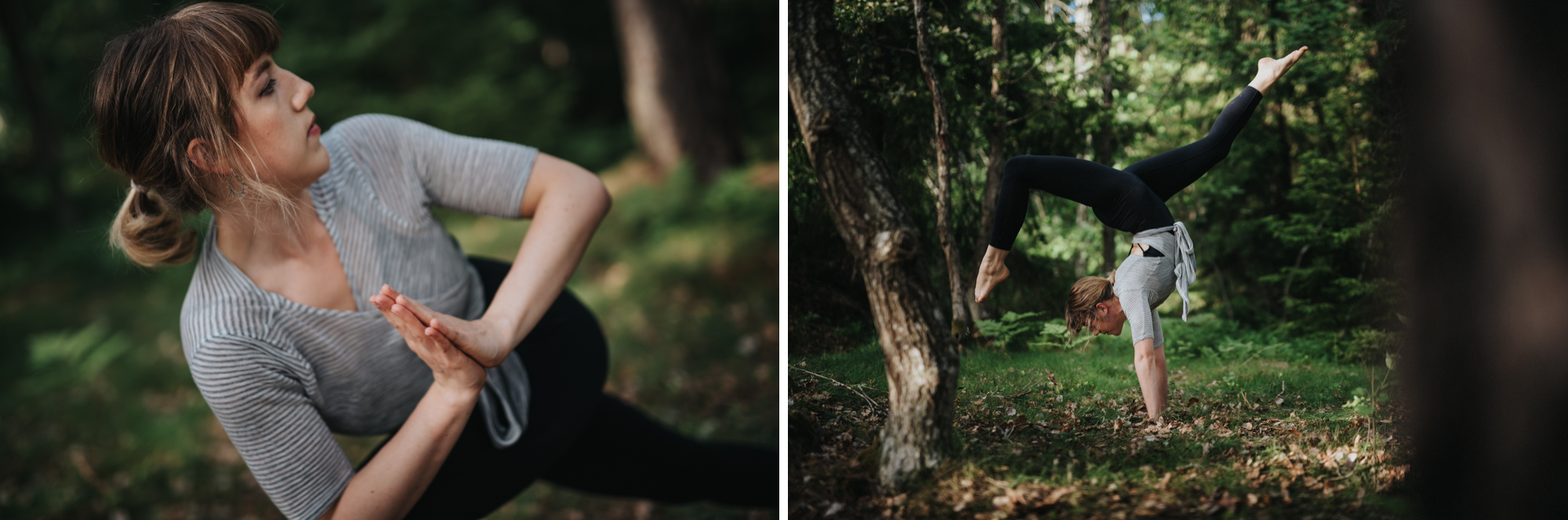 Yoga med Verena i skogen i Tullinge