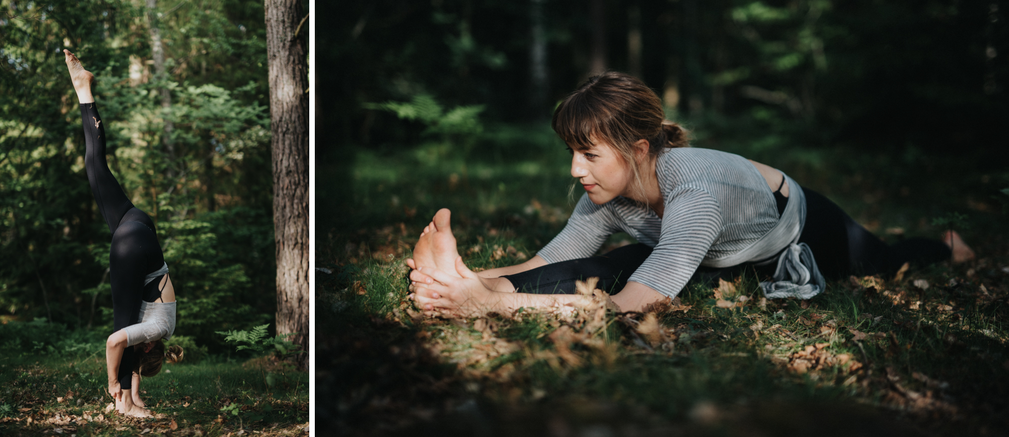 Yoga med Verena i skogen i Tullinge