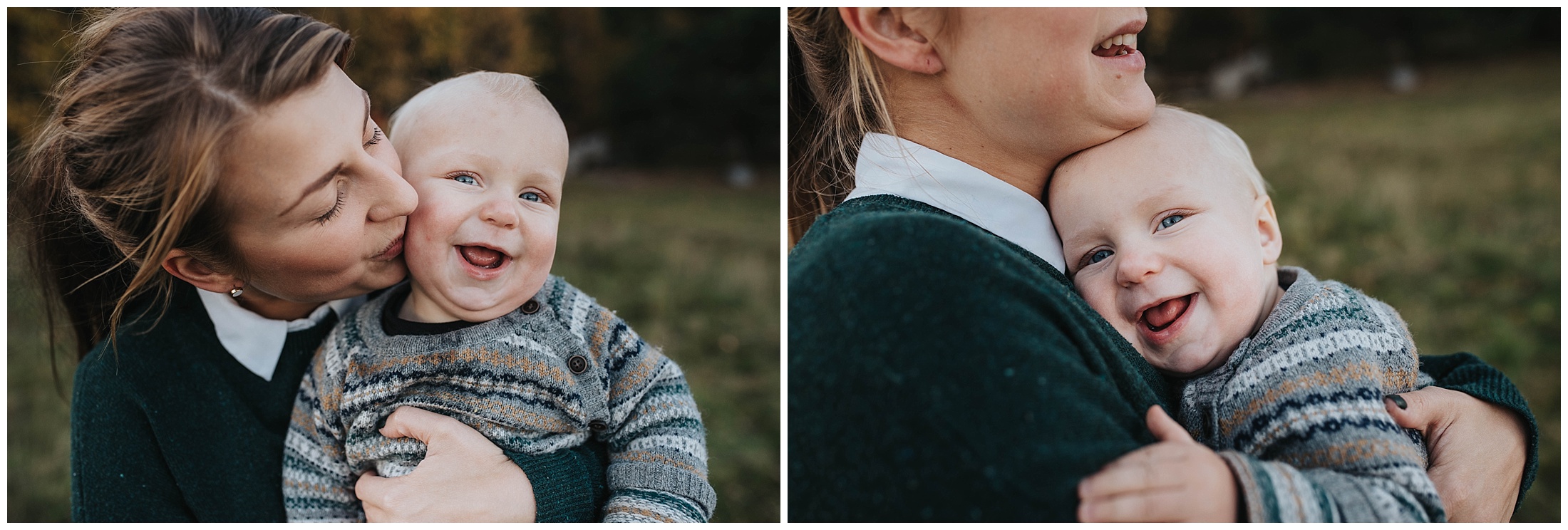 Familjefotografering med bus och skoj i Tullinge