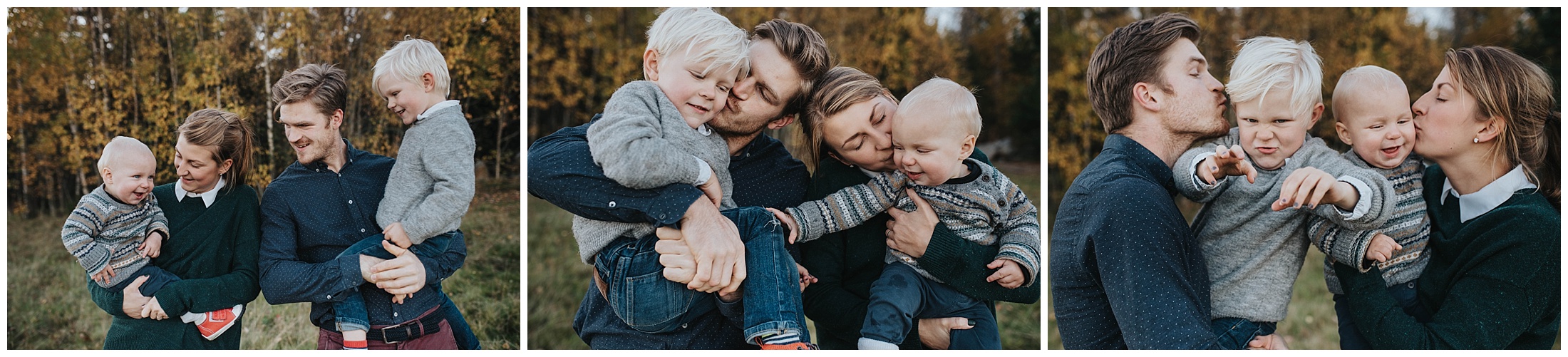 Familjefotografering med bus och skoj i Tullinge