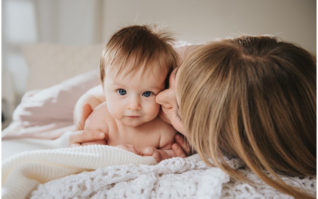 Fotografering med mamma i studion i Tullinge