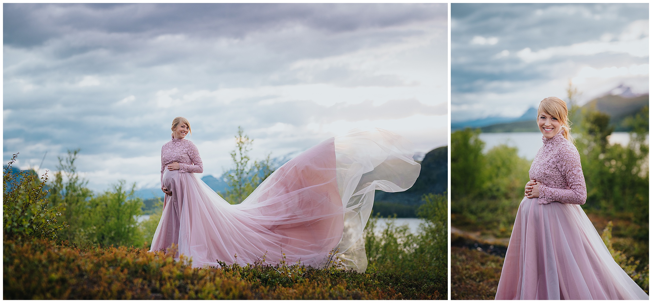 Gravidfotografering i Saltoulokta med Emma