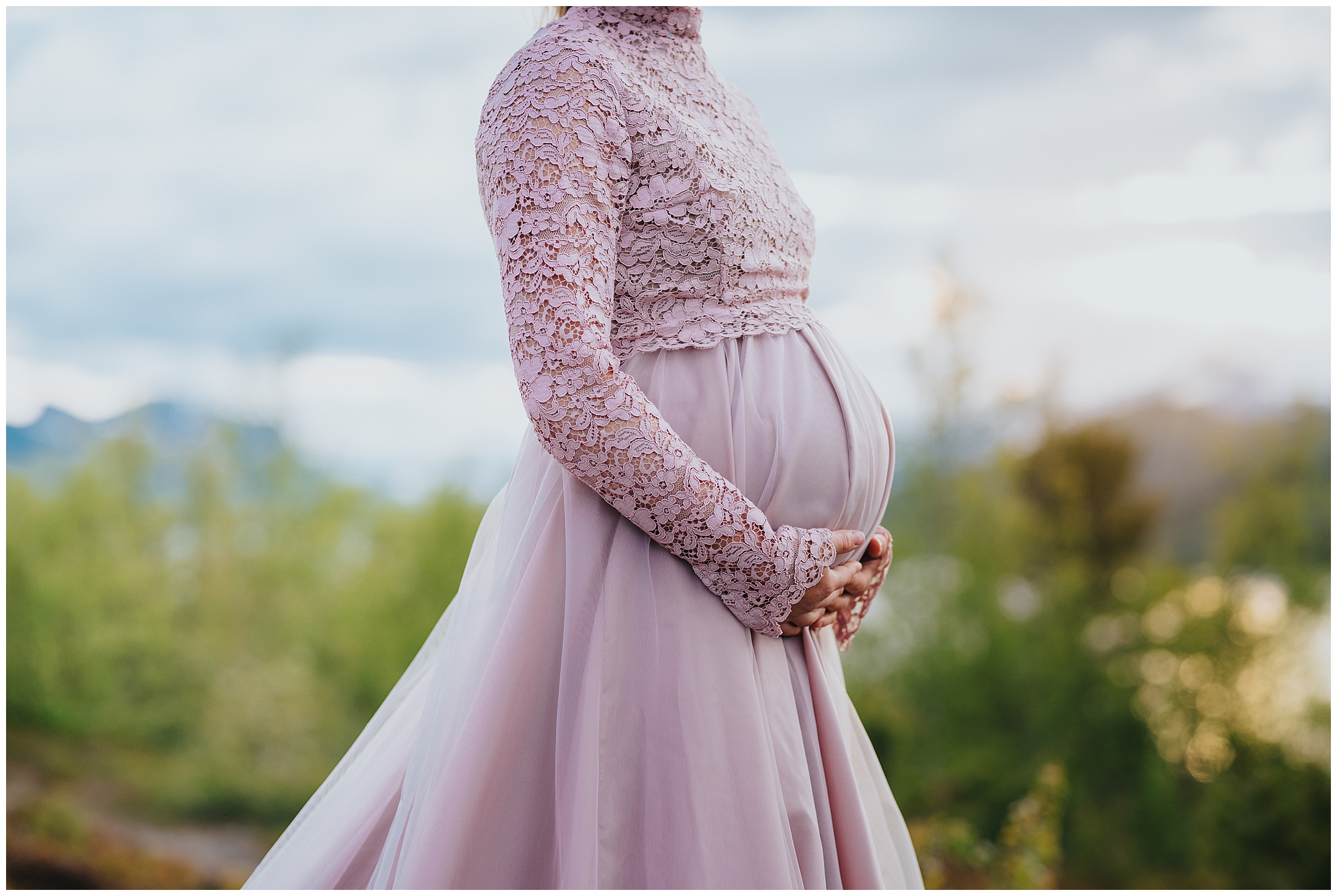 Gravidfotografering i Saltoulokta med Emma