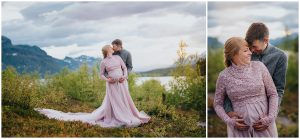 Gravidfotografering i Saltoluokta med Emma