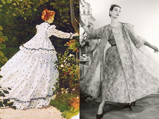 Monet, Donne in Giardino 1866 - Balenciaga 1949