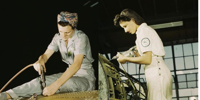 donne anni '40 in fabbrica