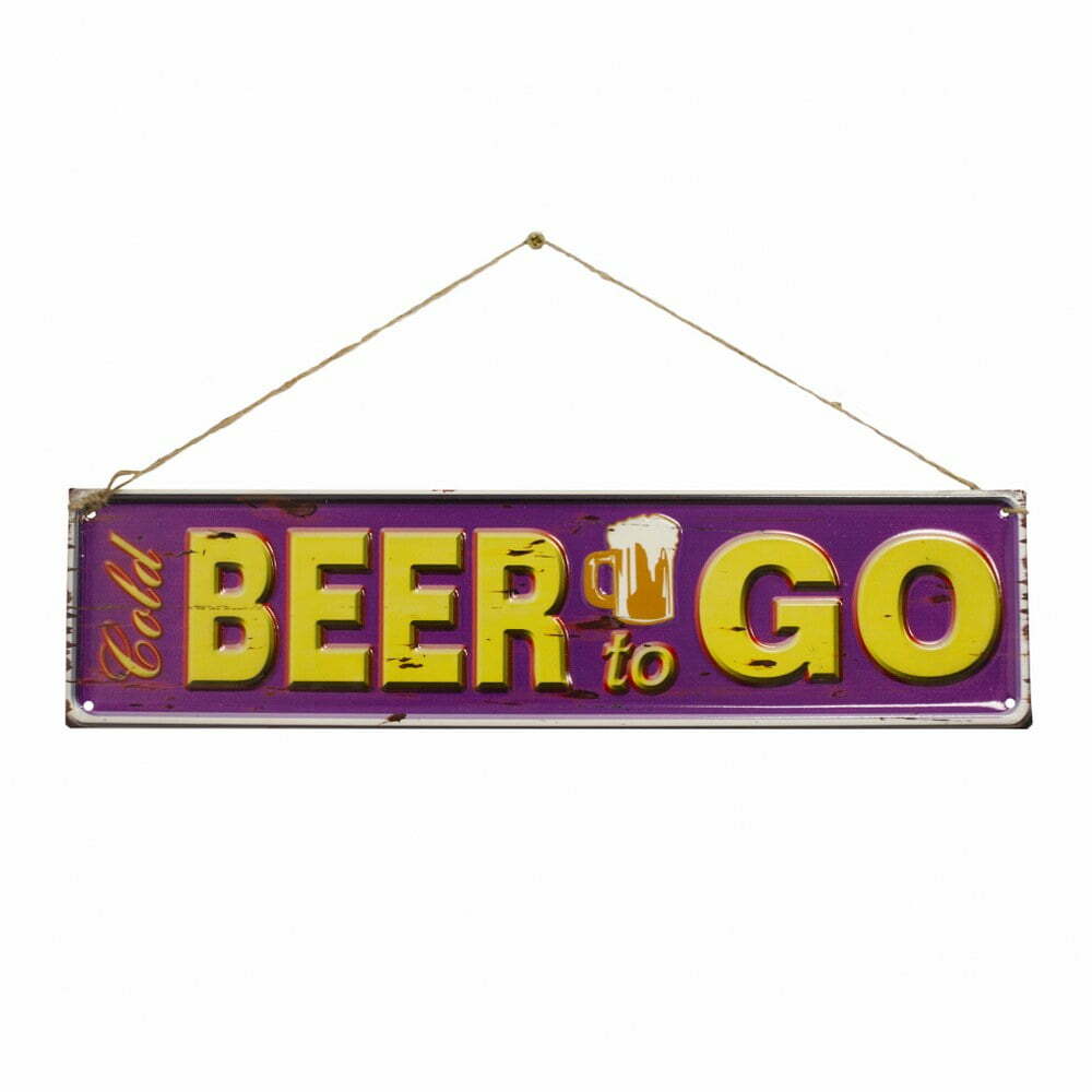 Beer to Go Metal Sign