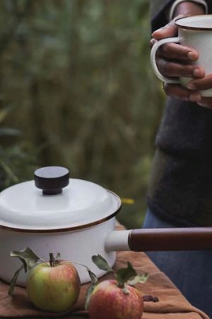 Enamel Saucepan Eggshell